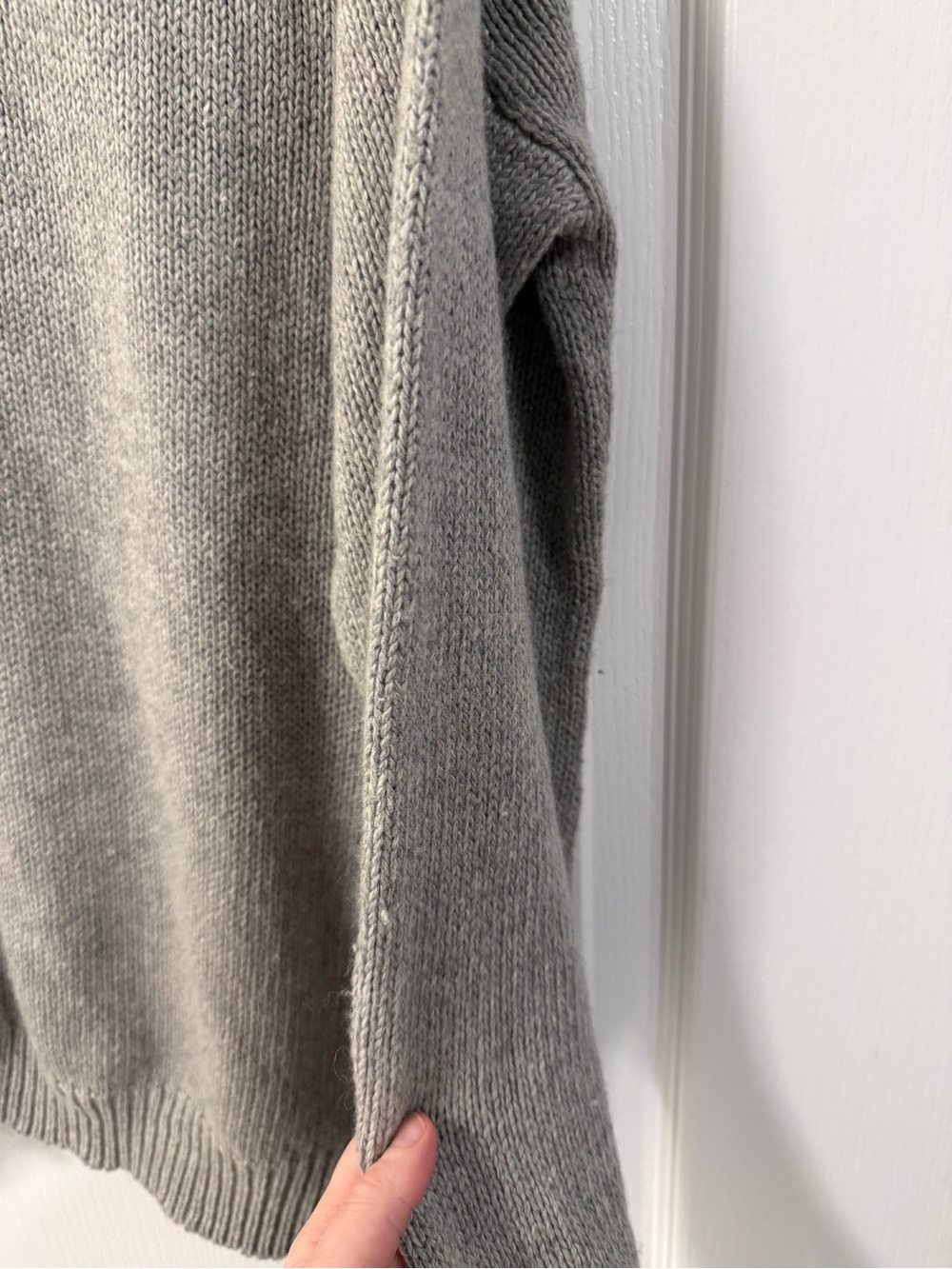 Free People OTS Chunky Knit Sweater Grey XS neutral minimalist cottage coastal - Picture 7 of 14